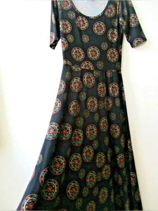 LuLaRoe Dresses & Skirts - NWT LuLaRoe Black Maxi Dress with Multicolor Medallion Print